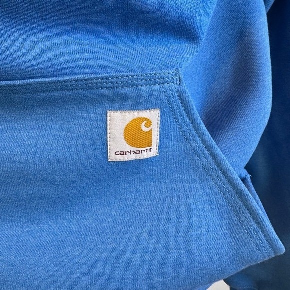 Carhartt Hoodie Blue XS Loose Fit Logo Sleeve Pullover Gorpcore Utility Outdoor - Picture 2 of 12